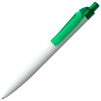 Ручка шариковая Prodir QS01 PMT-T, бело-зеленая