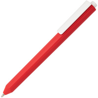 Ручка шариковая Corner, красная с белым