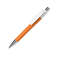 Ручка шариковая MOOD, покрытие soft touch, оранжевый, пластик, металл