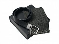 Подарочный набор: шарф шерстяной, ремень