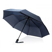 Складной зонт-полуавтомат  Deluxe d97 см, синий