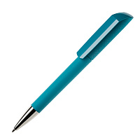 Ручка шариковая FLOW, покрытие soft touch, морская волна, пластик