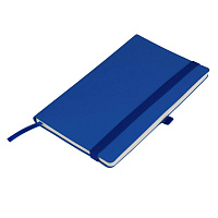 Бизнес-блокнот "Gracy", 130х210 мм, синий, кремовая бумага, гибкая обложка, в линейку, на резинке