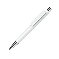 Ручка шариковая MOOD, белый, пластик, металл