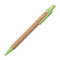 Ручка шариковая YARDEN, зеленый, натуральная пробка, пшеничная солома, ABS пластик, 13,7 см