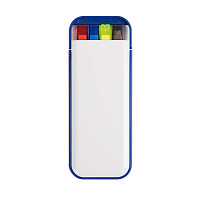 Набор "Help": две цветных шариковых ручки,карандаш и маркер; синий; 13х1,2х5,2 см.; пластик