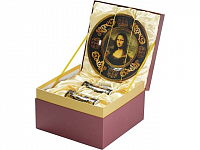 Подарочный набор «Мона Лиза»: блюдо для сладостей, две кружки