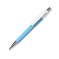 Ручка шариковая MOOD, покрытие soft touch, светло-голубой, пластик, металл