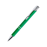 ZROMEN, ручка шариковая, зеленый, металл, софт-покрытие