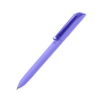 Ручка шариковая FLOW PURE, сиреневый корпус/прозрачный клип, покрытие soft touch, пластик