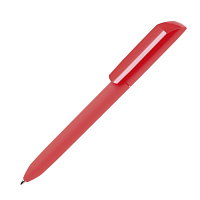 Ручка шариковая FLOW PURE, покрытие soft touch, неоновый красный, пластик