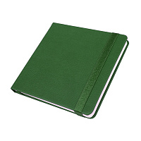 Ежедневник недатированный Quadro, A5-, зеленый, кремовый блок