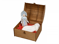 Подарочный набор «Новогоднее настроение»: кукла-снегурочка, варежки