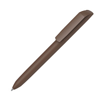 Ручка шариковая FLOW PURE, покрытие soft touch, коричневый, пластик