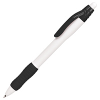 N4, ручка шариковая с грипом, белый/черный, пластик