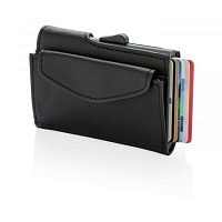 Кошелек с отделением для монет и держателем для карт C-Secure RFID, черный