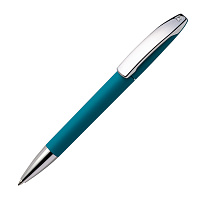 Ручка шариковая VIEW, покрытие soft touch, морская волна, пластик, металл