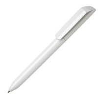 Ручка шариковая FLOW PURE, глянцевый корпус, белый, пластик