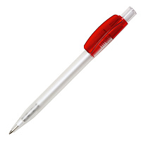 Ручка шариковая PIXEL FROST, красный, пластик