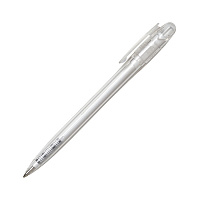 Ручка шариковая BAY, прозрачный белый, пластик