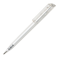 Ручка шариковая ZINK, прозрачный белый, пластик