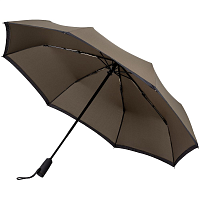Зонт складной Gear, темно-зеленый (хаки) с черным