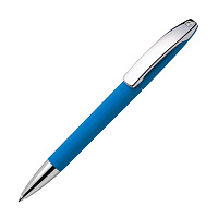 Ручка шариковая VIEW, покрытие soft touch, лазурный, пластик, металл