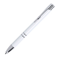 Шариковая ручка с антибактериальным покрытием со стилусом TOPEN, белый, пластик