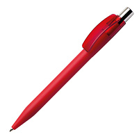 Ручка шариковая PIXEL, покрытие soft touch, красный, пластик