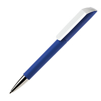 Ручка шариковая FLOW, покрытие soft touch, синий, пластик
