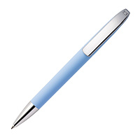 Ручка шариковая VIEW, покрытие soft touch, светло-голубой, пластик, металл