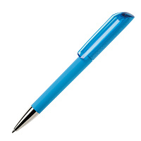 Ручка шариковая FLOW, покрытие soft touch, бирюзовый, пластик