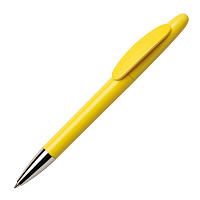 Ручка шариковая ICON CHROME, желтый, пластик