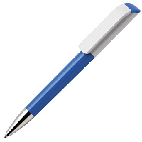 Ручка шариковая TAG, лазурный корпус/белый клип, пластик