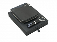 Подарочный набор Lapo: кошелек с застежкой-молнией, брелок