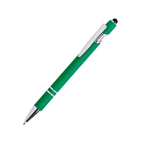 LEKOR, ручка шариковая со стилусом, зеленый, металл