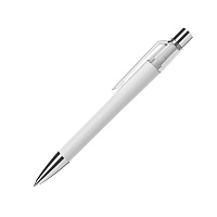Ручка шариковая MOOD, покрытие soft touch, прозрачный белый, пластик, металл