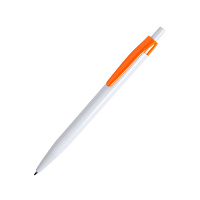 KIFIC, ручка шариковая, белый/оранжевый, пластик