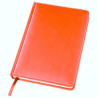 Ежедневник датированный Bliss, А5,  оранжевый, белый блок, без обреза