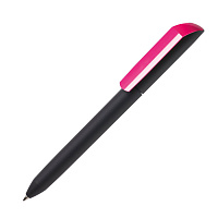 Ручка шариковая FLOW PURE, покрытие soft touch, черный, розовый, пластик