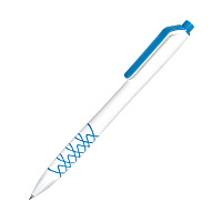 N11, ручка шариковая, голубой, пластик