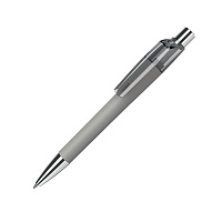 Ручка шариковая MOOD, покрытие soft touch, светло-серый, пластик, металл