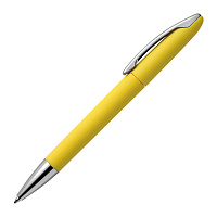 Ручка шариковая VIEW, покрытие soft touch, желтый, пластик, металл