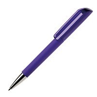 Ручка шариковая FLOW, покрытие soft touch, темно-фиолетовый, пластик