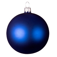 Шар новогодний Matt, диаметр 8 см., стекло, синий