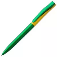 Ручка шариковая Pin Fashion, зелено-желтый металлик