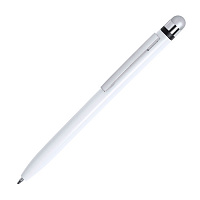 Шариковая ручка с антибактериальным покрытием со стилусом VERNE, белый, пластик